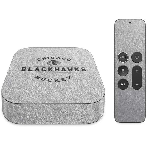 NHL Chicago Blackhawks Black Text Apple TV Skin